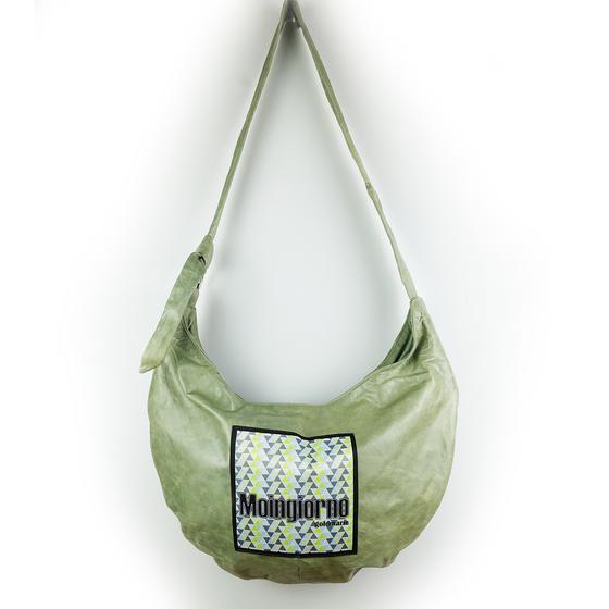 goldmarie Ledertasche Halbmond MOINGIORNO - Leder - vintage graugrün