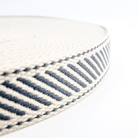 Gurtband Herringbone 32mm grau