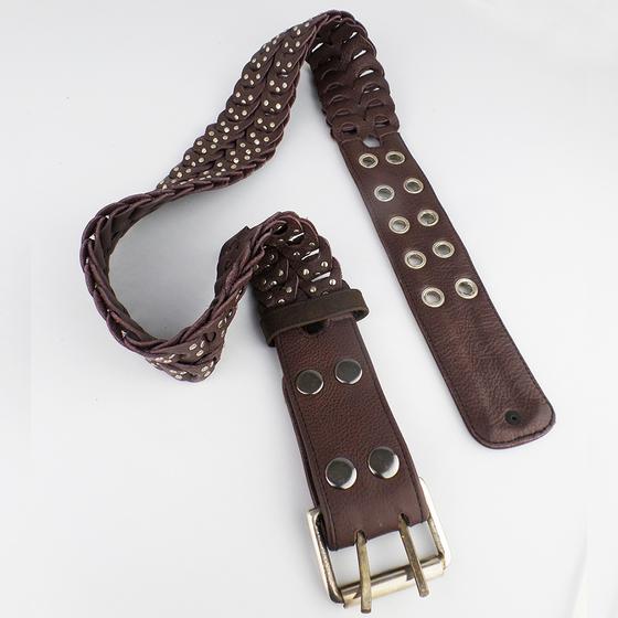 goldmarie Ledergürtel KARO BABE braun