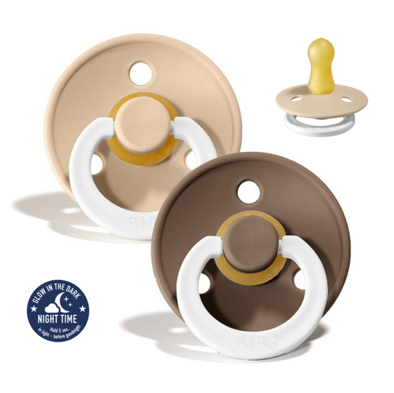 BIBS Colour 2er Pack Schnuller Night Vanilla/ Dark Oak
