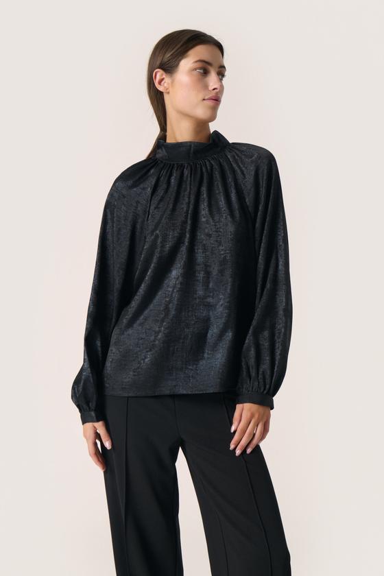 SOAKED Bluse SLElvie Ronya 30408175 - schwarz mit Schimmer