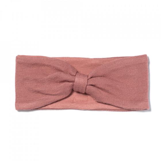 Racing Kids Woll Stirnband Schleife Warm Dusty Rose