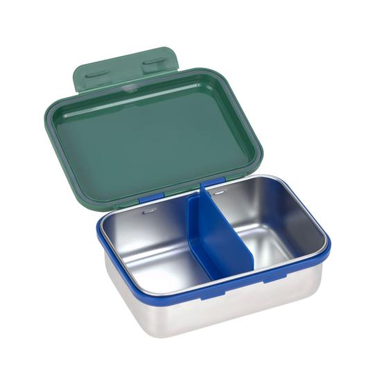 Kinder Brotdose - Lunchbox Edelstahl Little Gang Regenbogen Grün