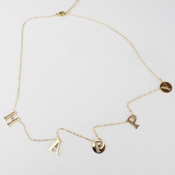goldmarie Kette HAPPY Stahl vergoldet 
