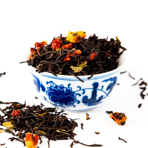 Schwarztee Erdbeer-Sahne, 100g Tüte