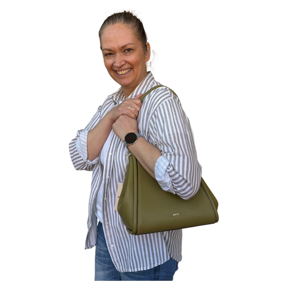 abro WILLOW Shopper small Schultertasche grün