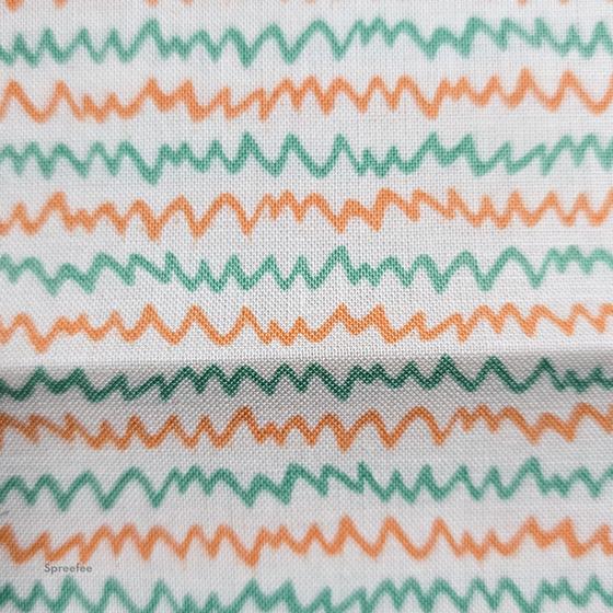 Tropical Garden Zickzack mint orange Cloud9 Stoff