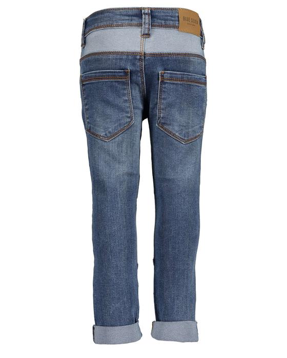 Jeans in Flickenoptik, hoher Stretchanteil
