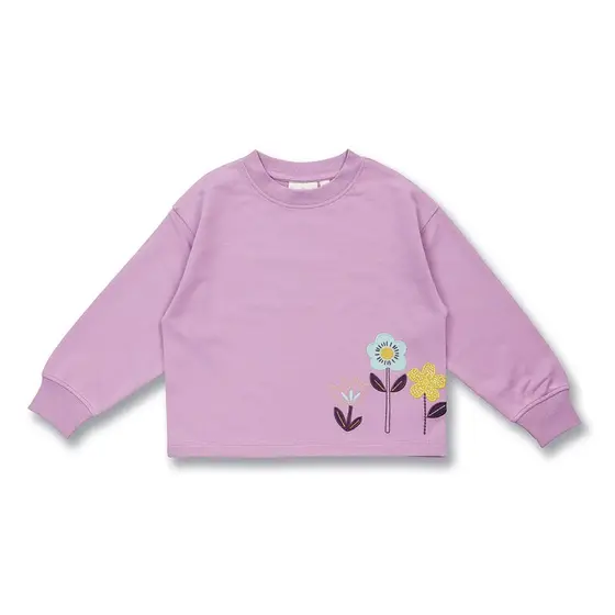 Sense Organics Sweatshirt Calissa Blumendruck Flieder