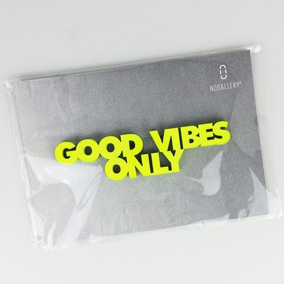 NOGALLERY Deko Schriftzug GOOD VIBES ONLY neon-gelb