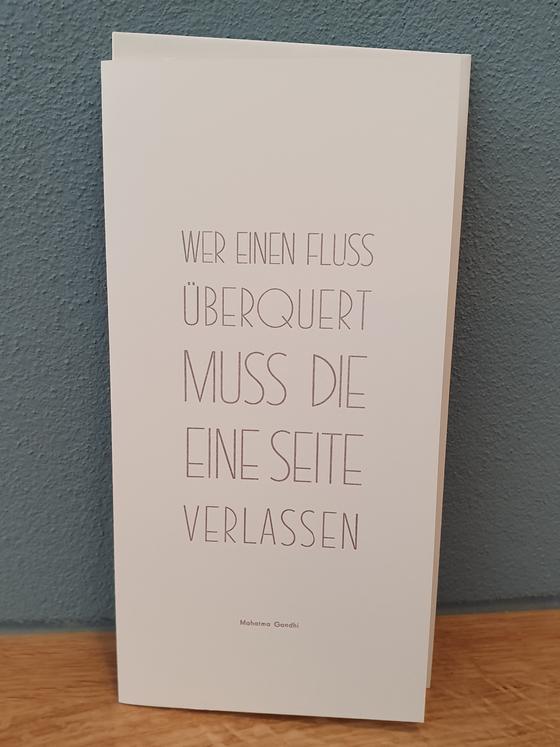 Trauerkarte in Bleisatz - Buchdruck