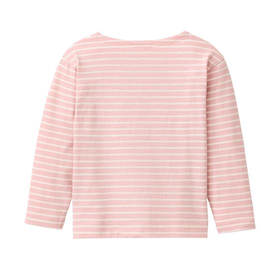 People wear Organic Langarm Shirt Regenbogen Geringelt Taupe