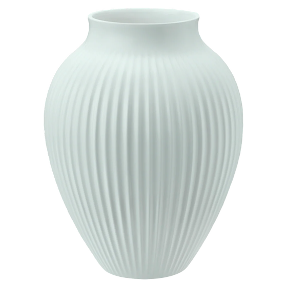Vase Ripple Mat Ice Blue von Knabstrup