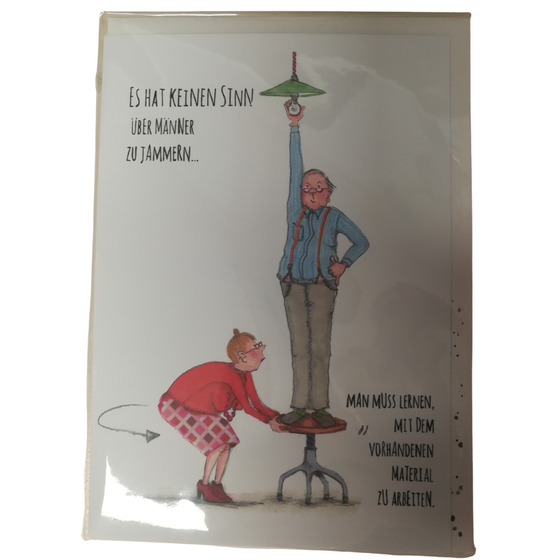 Doppelkarte mit Umschlag *Es hat keinen Sinn über Männer zu Jammern*
