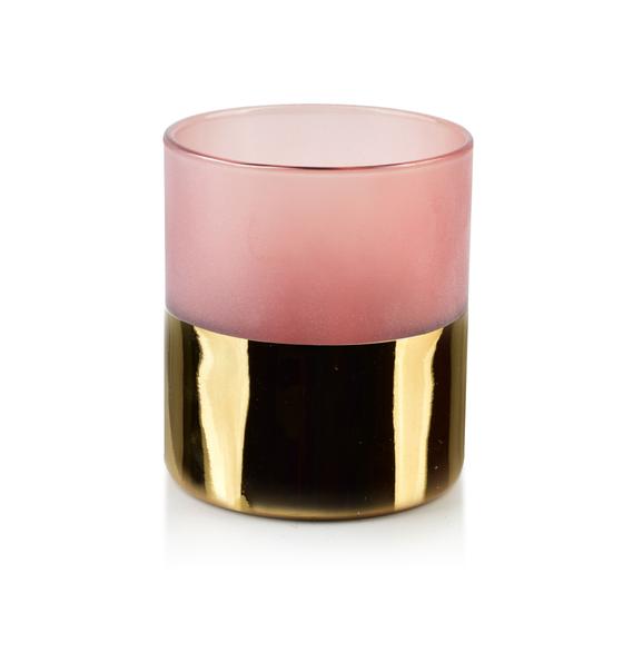 Kerzenhalter | Teelichthalter RITA - pink /  gold