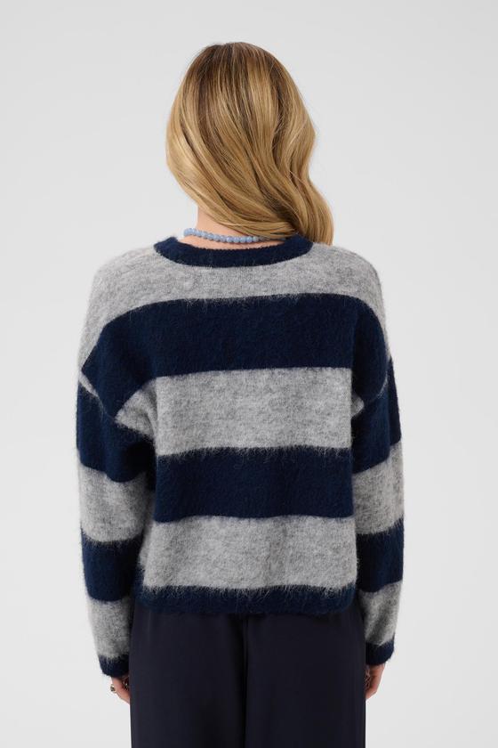 SAINT TROPEZ Pullover TayzieSZ 30515375 gestreift - navy-grau meliert