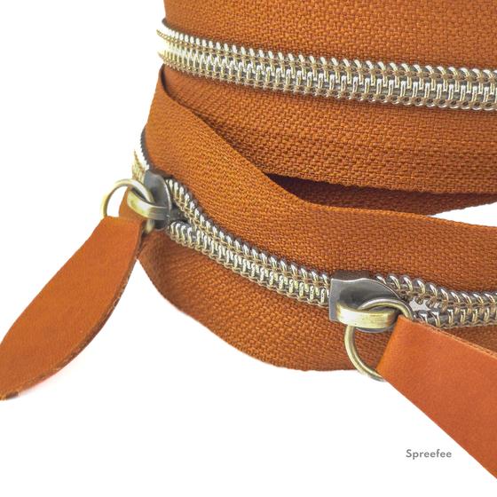 lederschieber Endlos-Reißverschluss für DIY-Taschenprojekte jetzt bei Spreefee kaufen