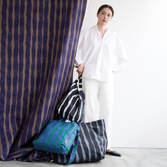 Echino Sway Canvas Streifen Taschenstoff Kokka Japanische Stoffe