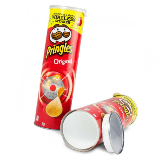Geheimversteck, Pringles Original, geöffnet und geschlossen