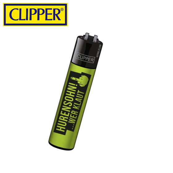 Feuerzeug, CLIPPER®, Hurensohn, Grün