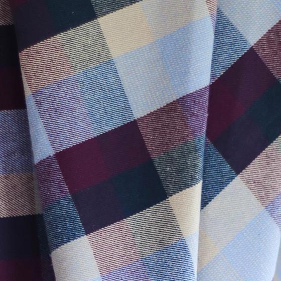 Woodland Check Vero – herbstlicher Karostoff aus Baumwolle für Taschen und Kleidung