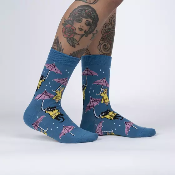 SOCK it to me Strümpfe PETTING IN THE RAIN W0349 taubenblau-bunt