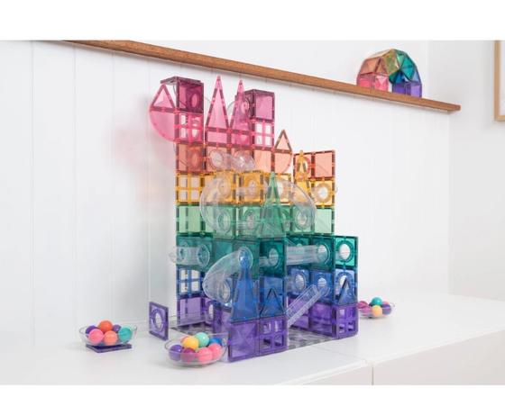 Connetix Magnetbausteine Kugelbahn Ball Run Expansion Pack Pastel  80 Teile