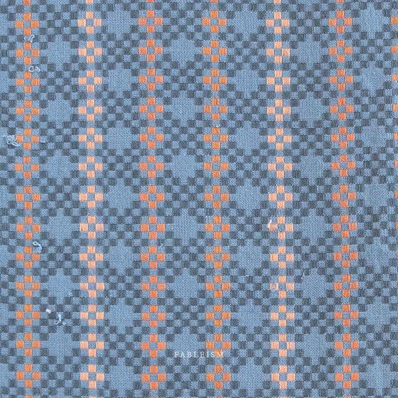 Fableism Supply Lucky Loom Stoff  Mosaic in blue