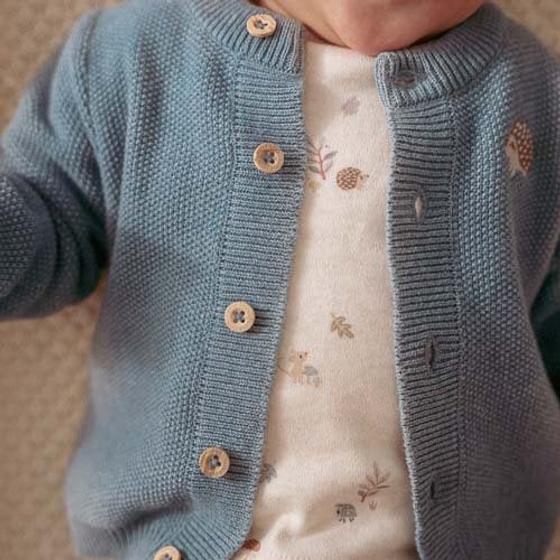 Little Dutch Strickjacke Forest Friends Blau