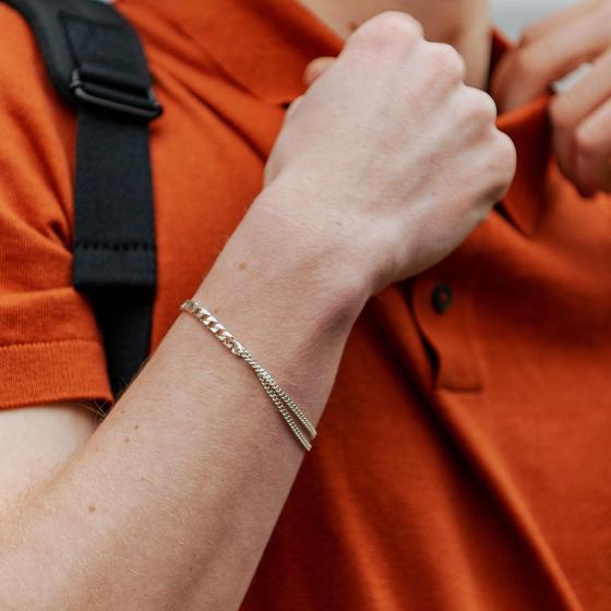 Armband Chain Mix Silver, Men Collection