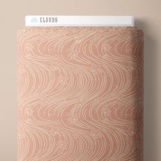 Ahornblatt auf Altrosa Wellen Cloud9 Fabrics The Orchard Season bei Spreefee entdecken