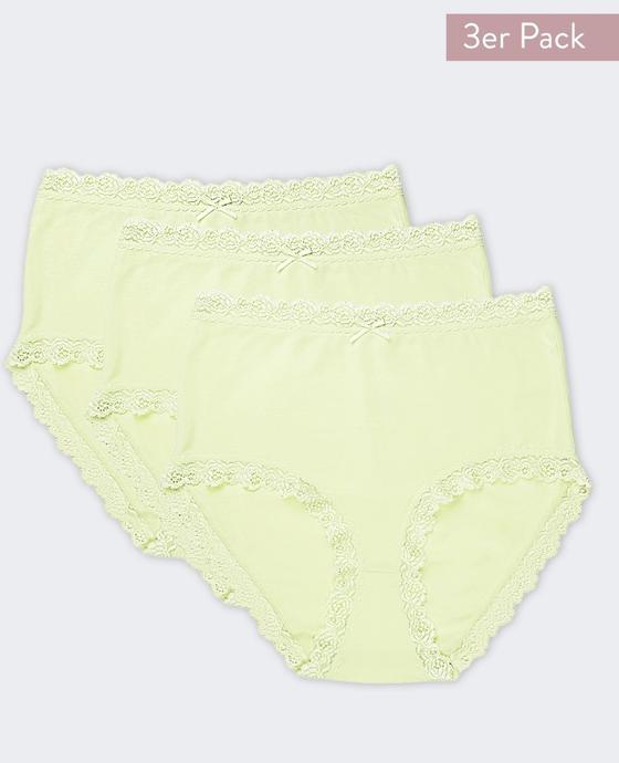 Nina von C. 3er Pack Taillenslip aus Modal mit Spitze in menthe 