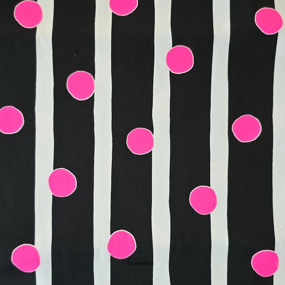 Cosmo Textiles Oxford-Stoff Neon Pop Streifen I 