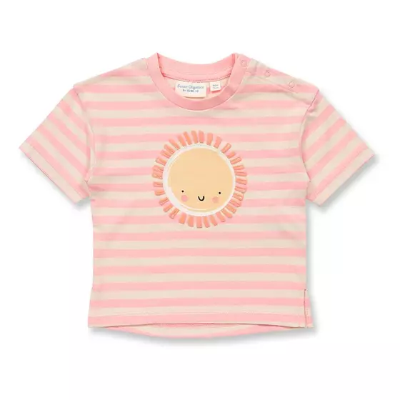 Sense Organics T-Shirt Sophie Sun Pastel Pink Stripes