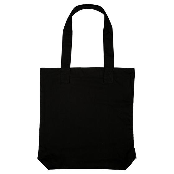 goldmarie Stoffbeutel KARMA IS THE NEW BLACK schwarz-silber - 37x14cm