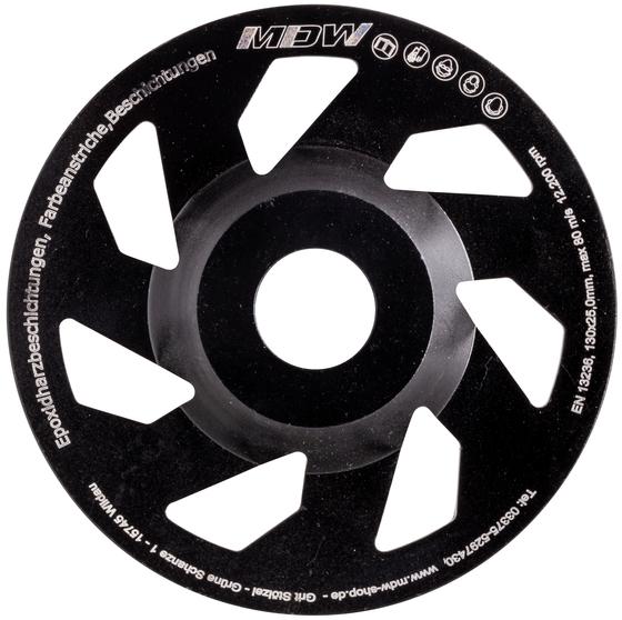 Schleifteller PKD Split <br> Ø 130 mm <br> passend zu Festool <br> Epoxidharz, Klebereste