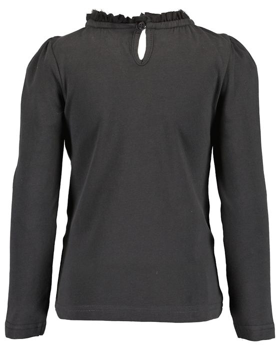 Langarmshirt "Schwan", Biobaumwolle, GOTS-zertifiziert, anthrazit