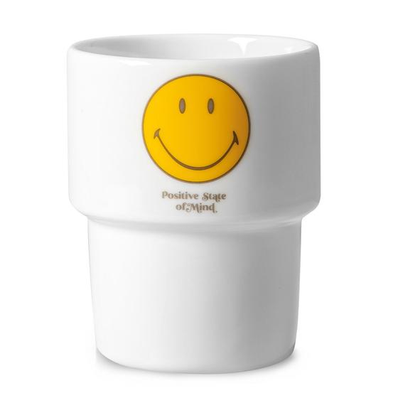 DONKEY Becher POSITIVE STATE OF MIND Smiley - weiß