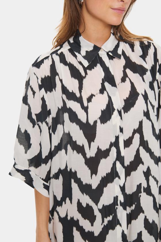 SAINT TROPEZ Blusen Kleid KelsieSZ 30514025 - gemustert - schwarz-weiß