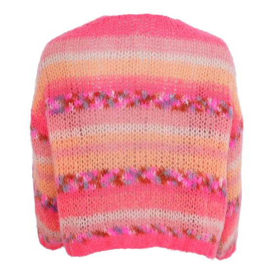 BLACK COLOUR Cardigan BCLAGOON 1201-PM - peach-coral gestreift