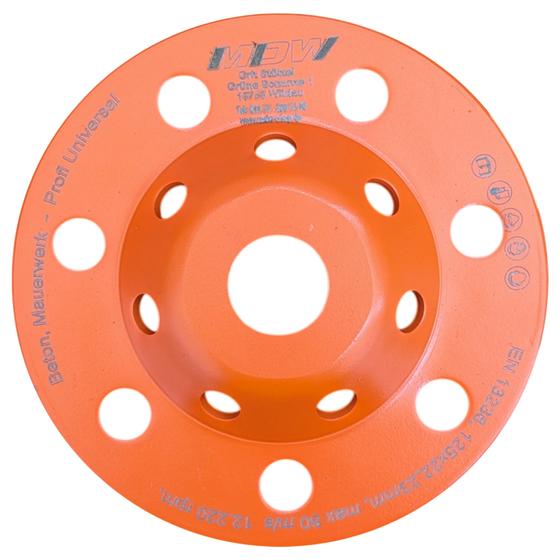 Universal Absaughaube für Winkelschleifer 125 mm <br> inkl. Schleifteller Typ Universal für Estrich / Beton