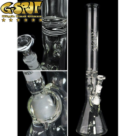 Glasbong, G-Spot®, Panzerschliff, Beaker, Blau
