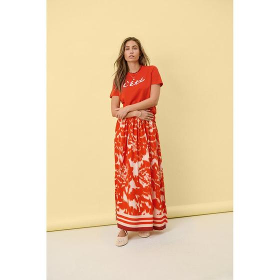 SAINT TROPEZ Blusen Rock KhloeSZ 30514028 - gemustert - orange-puder 