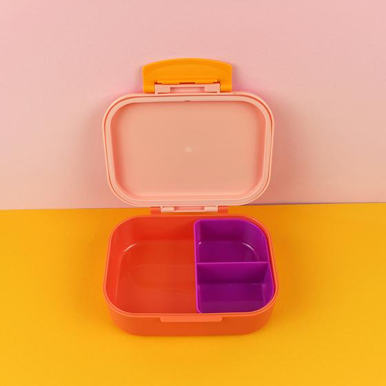 ava&yves Brotdose Lunchbox Smile Rot Rosa Violett