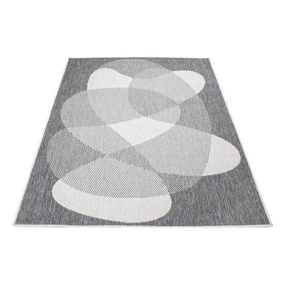 DUO Rug wendbarer Teppich silber
