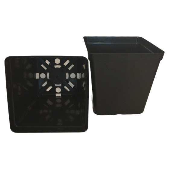 Vierkant Pflanztopf Schwarz 1,5 L 13x13x13 cm