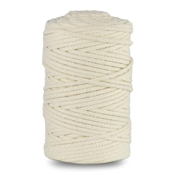 Kordel Baumwolle 5mm uni  - cremeweiß