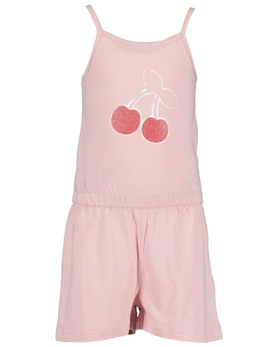 Träger-Jumpsuit "Kirschen", reine Baumwolle, rosa