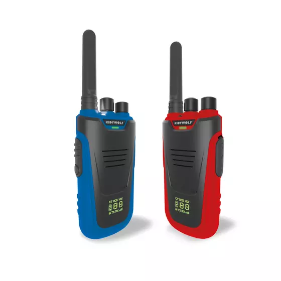 Kidywolf Walkie-Talkies mit Taschenlampe Blau Rot