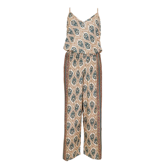 BLACK COLOUR Jumpsuit mit Spaghettiträger BCLuna Ella 39138-TL - creme-türkis-gold